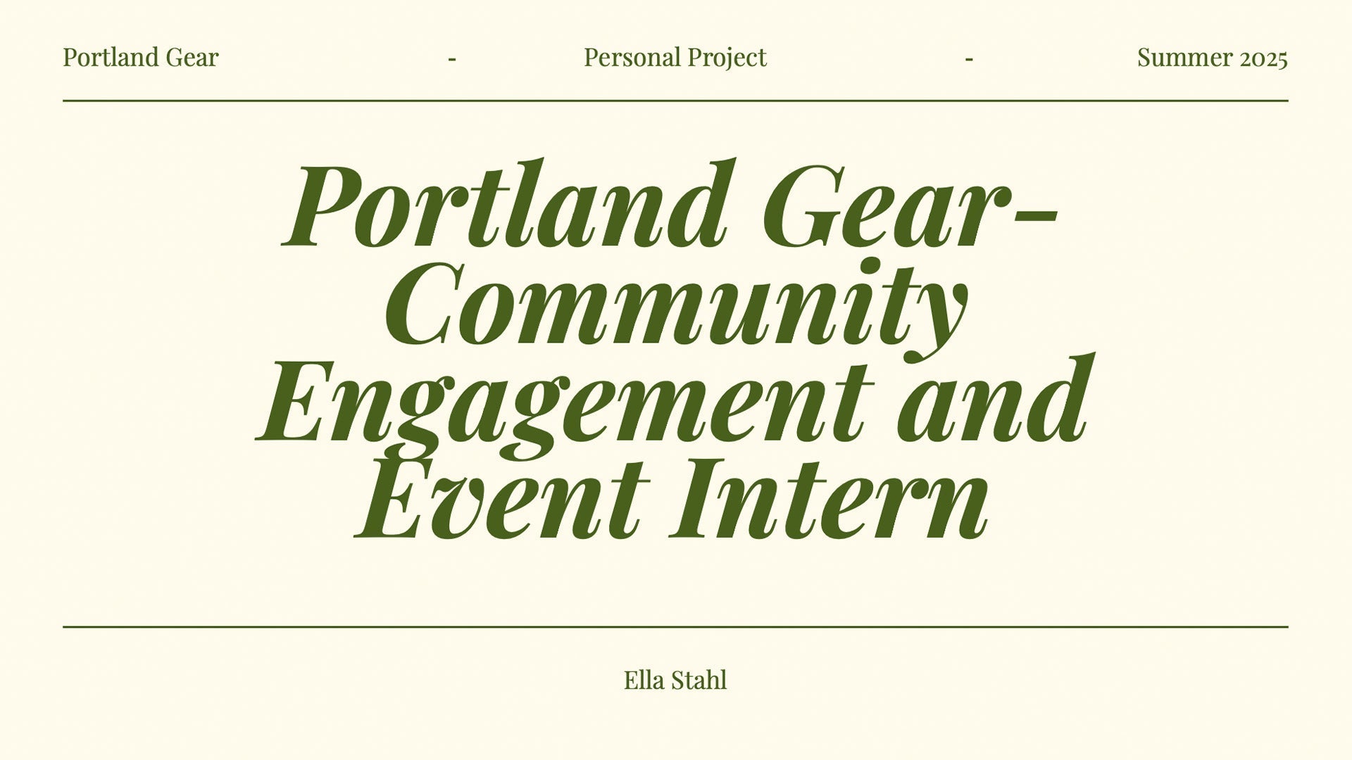 A Note from our Summer Intern