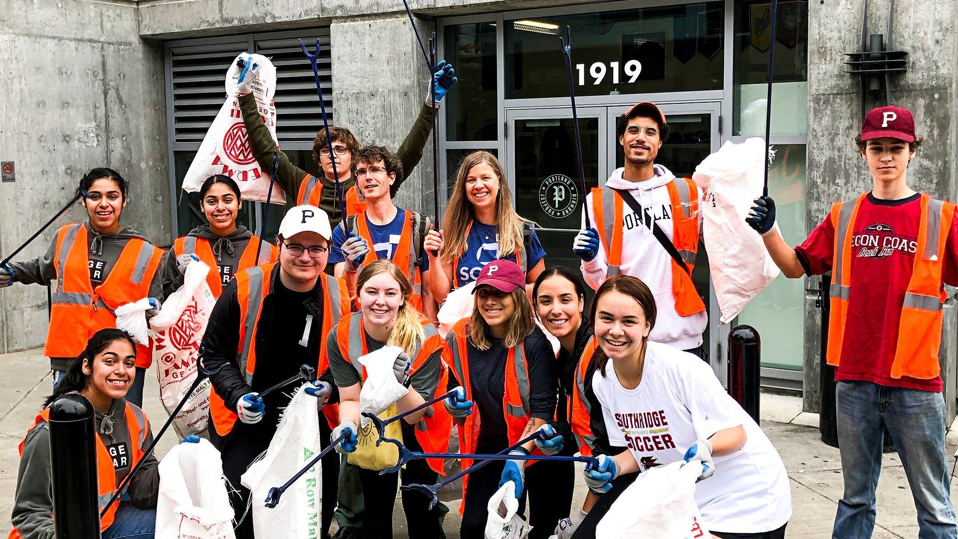 Picking up Trash with Solve Oregon. - Portland Gear
