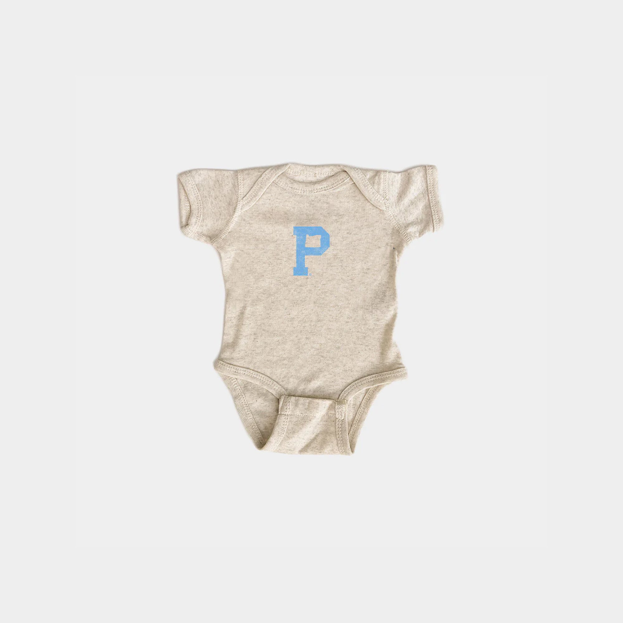 Centerpiece "P" Onesie - Blue