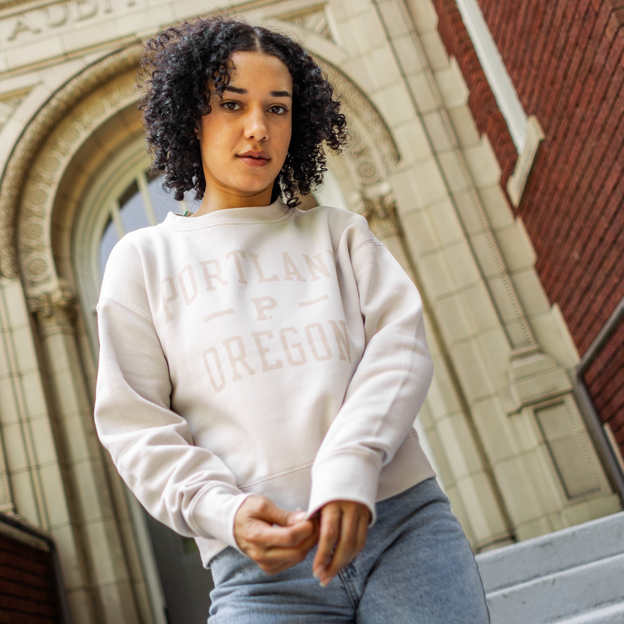 Women's Sueded Portland Stack Crewneck