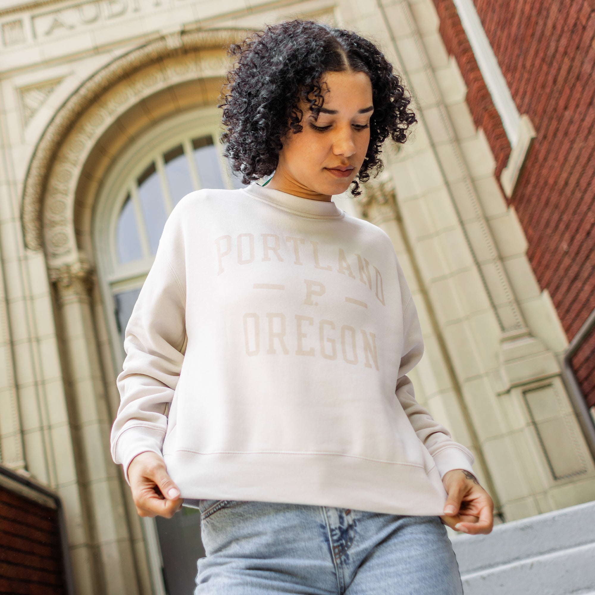 Women's Sueded Portland Stack Crewneck