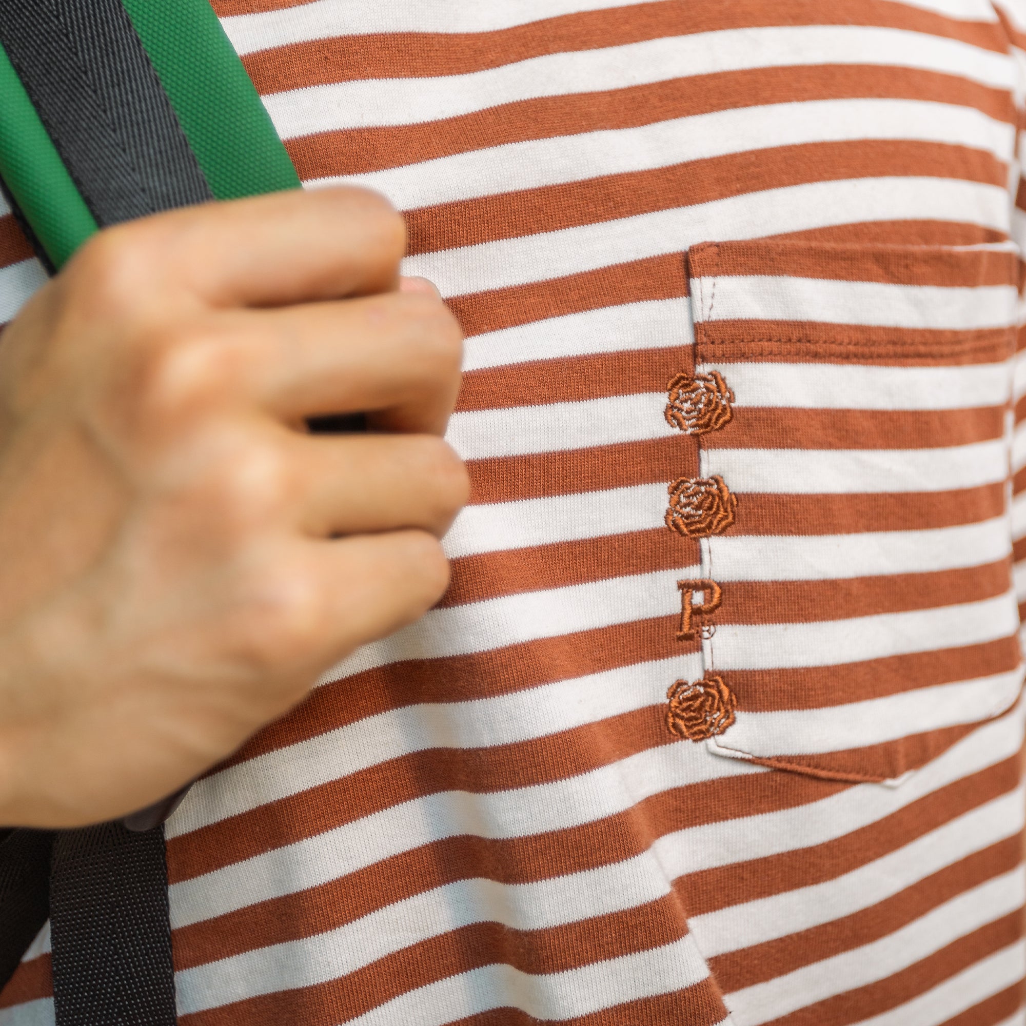 HeavyKnit Striped Pocket Tee