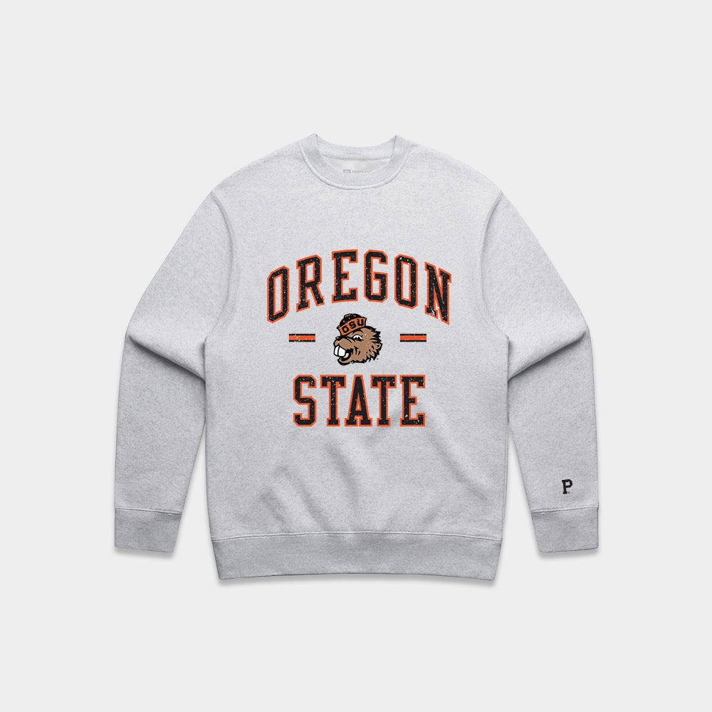 Sueded Benny Stacked Crewneck