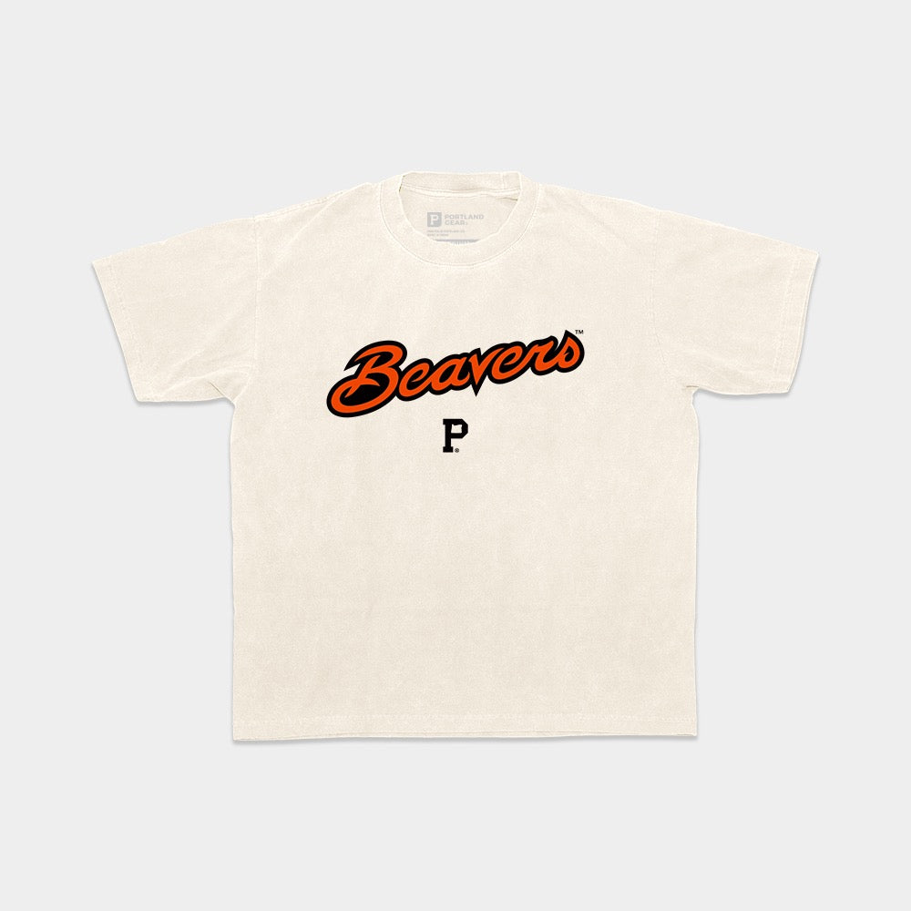 All-American OSU Wordmark Tee - Creme