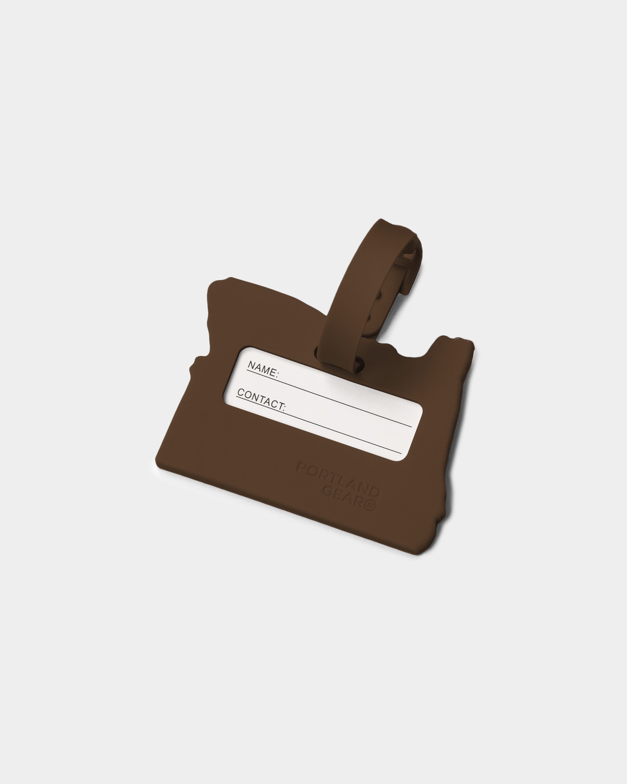 Luggage Tag - Silicone - Oregon - Chocolate