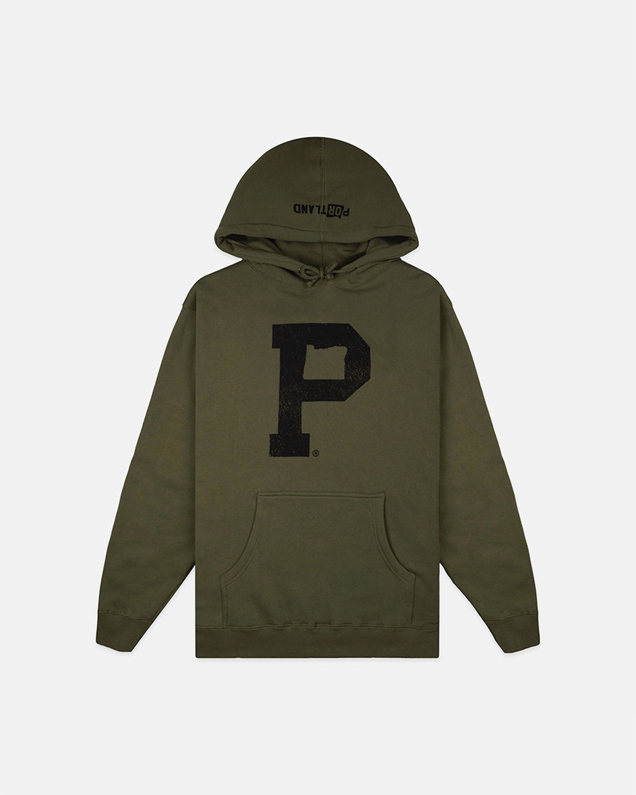 Soft-Blend "P" Hoodie - Olive
