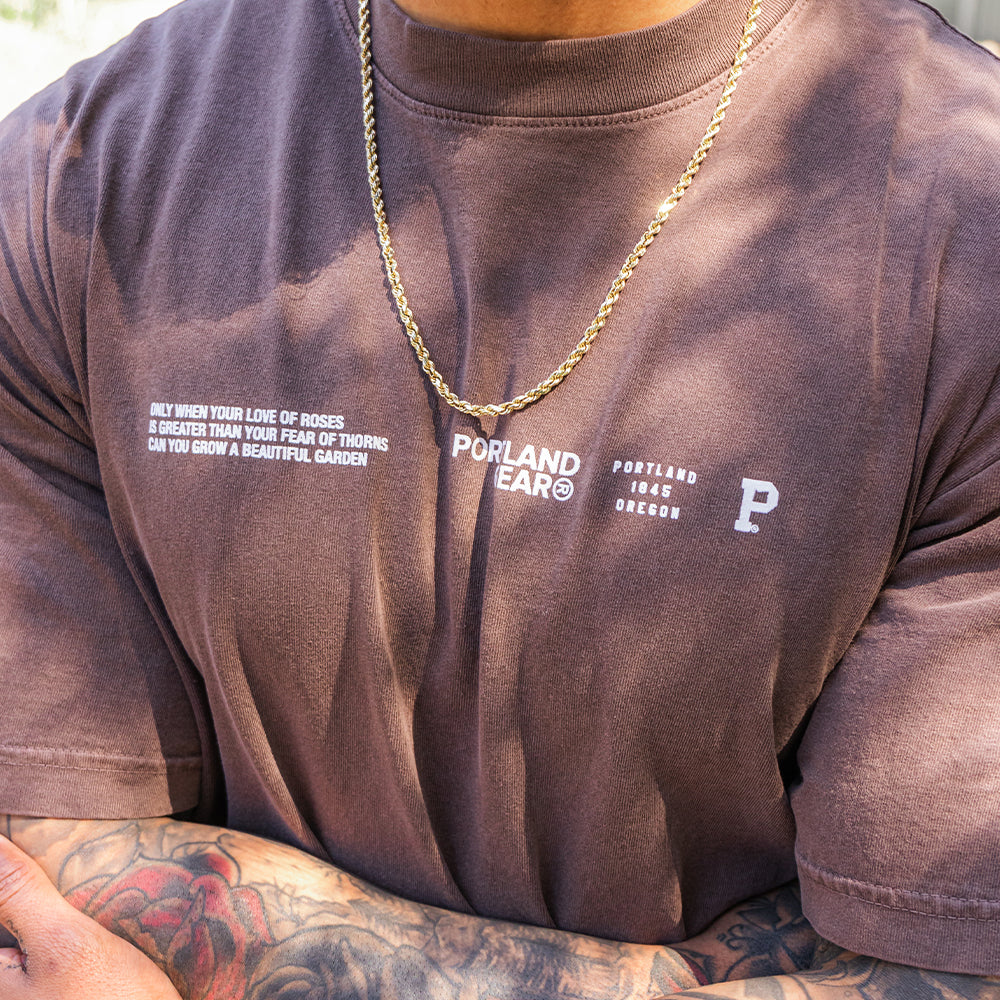 All-American Slogan Tee - Brown