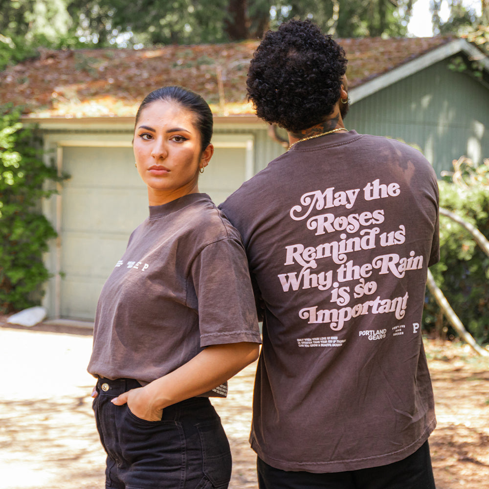 All-American Slogan Tee - Brown