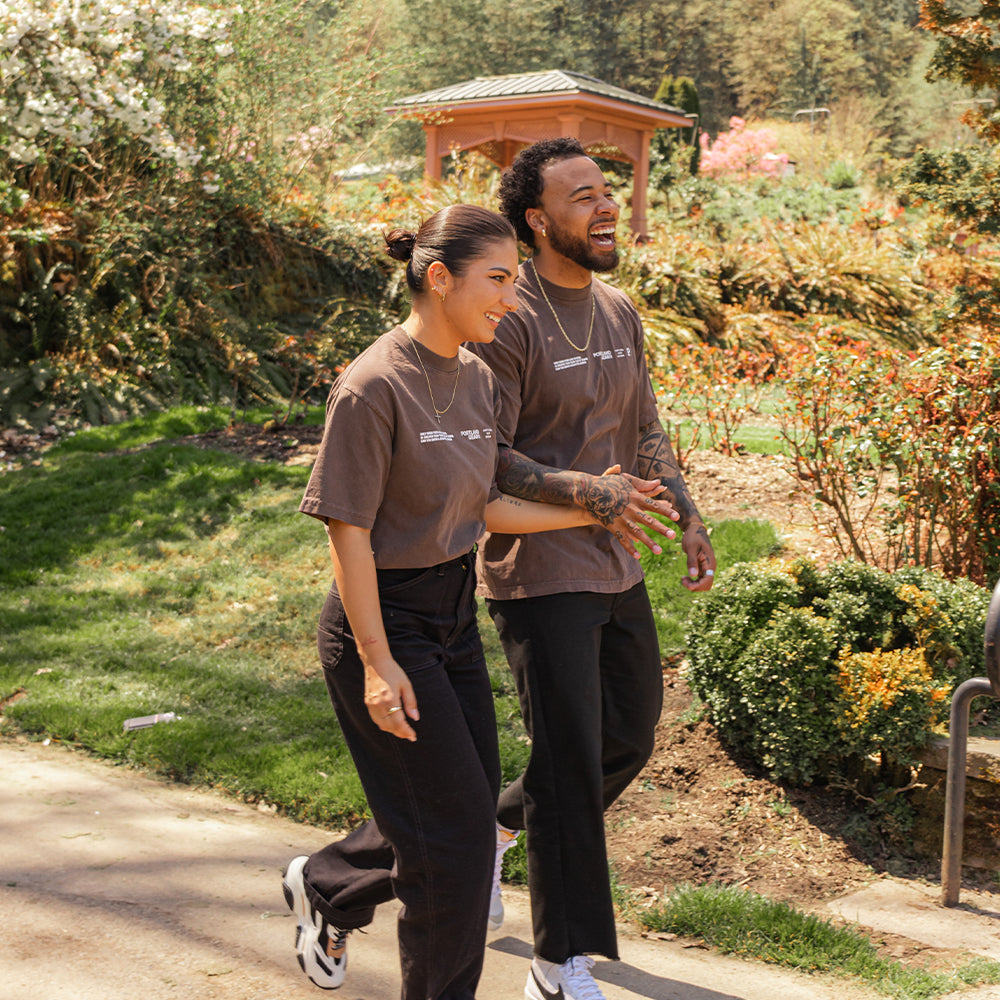 All-American Slogan Tee - Brown