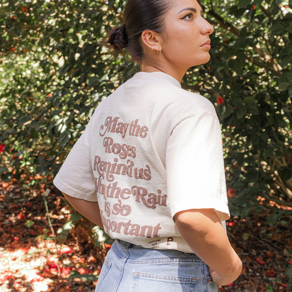 All-American Slogan Tee - Creme