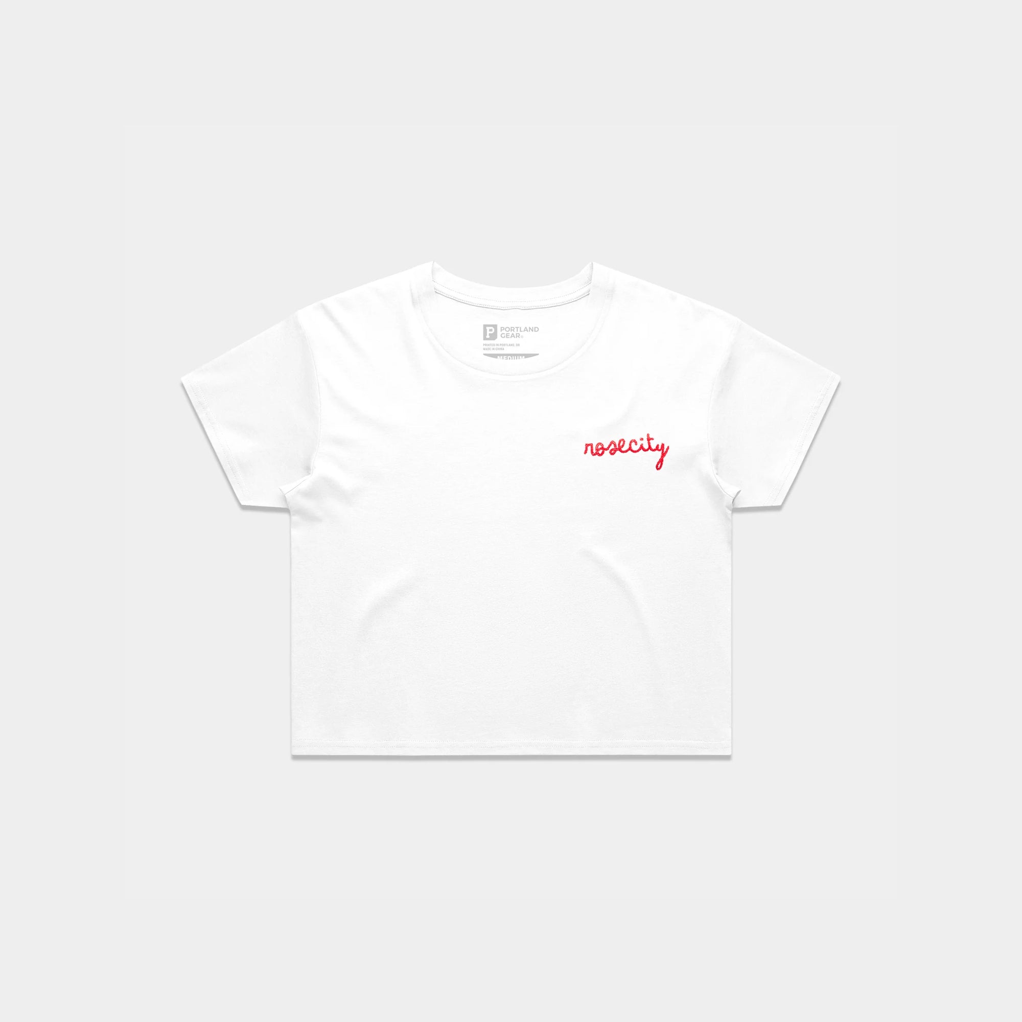 Women's Essential Rosecity Crop Tee - White