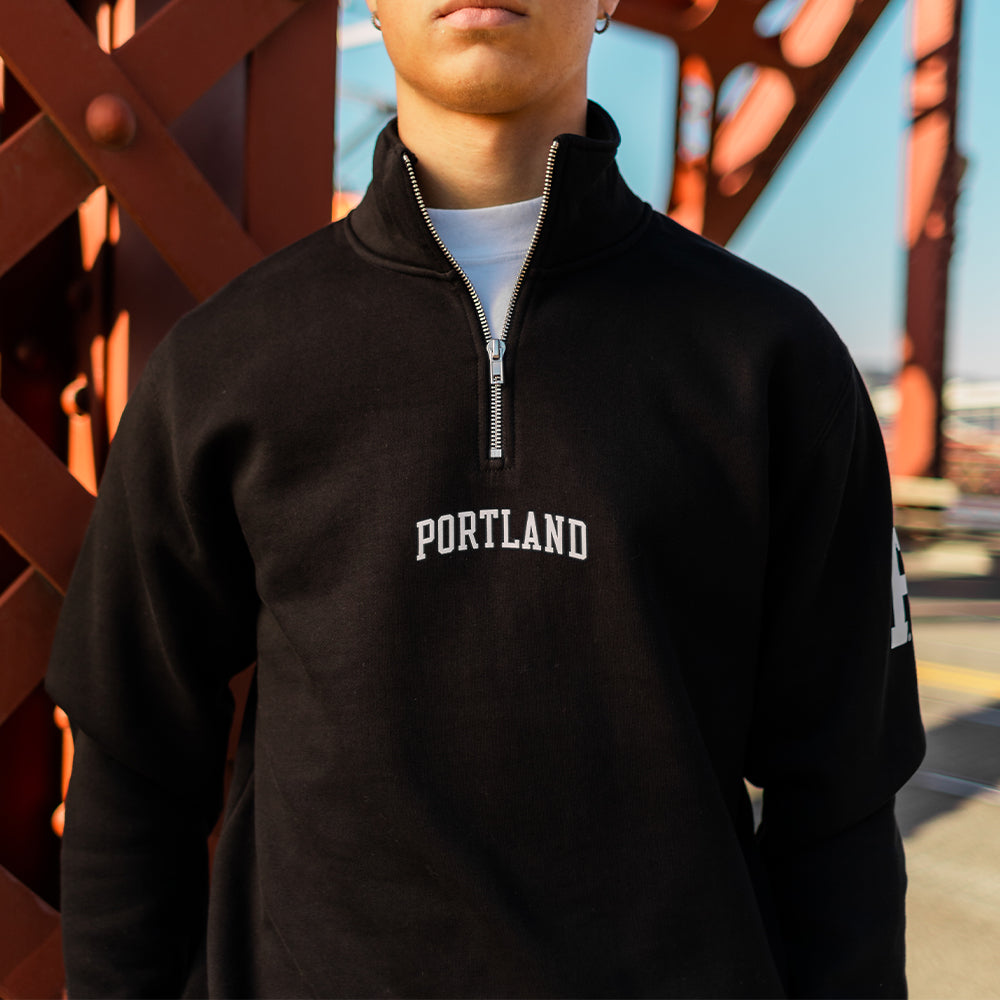Portland Quarter Zip - Black