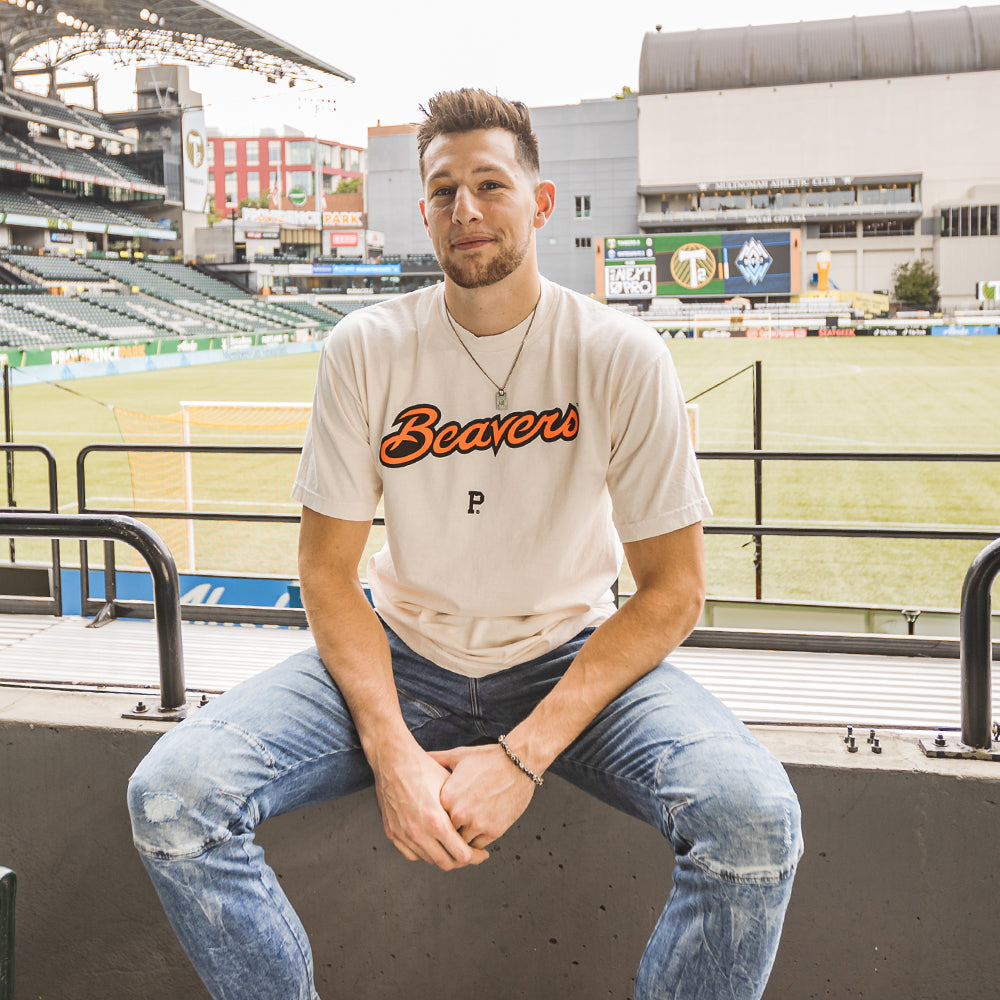 All-American OSU Wordmark Tee - Creme