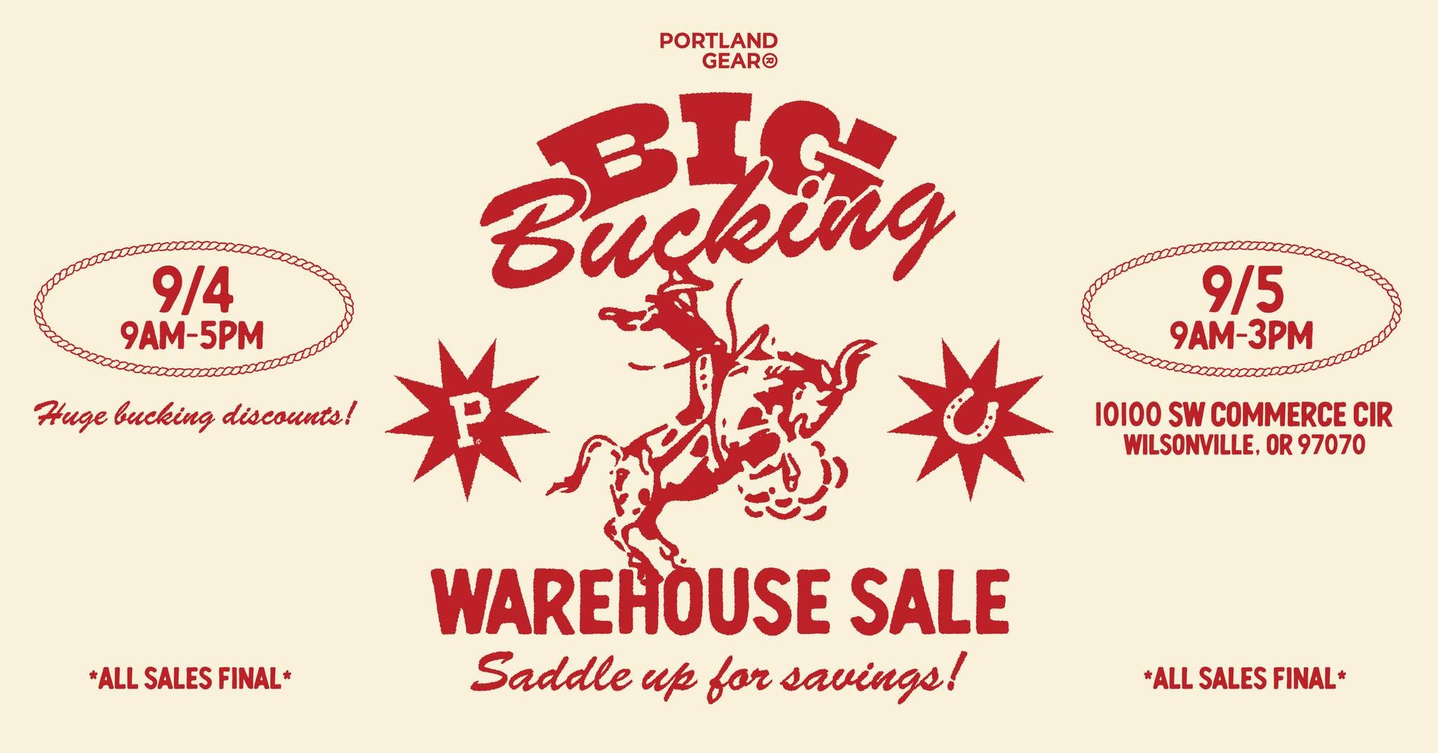Big Buckin' Warehouse Sale