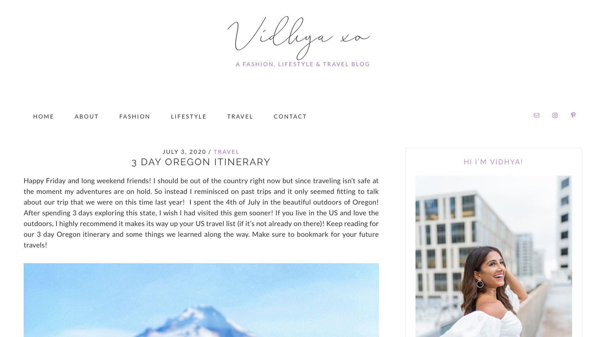 Travel Blog - Vidhya xo - Portland Gear