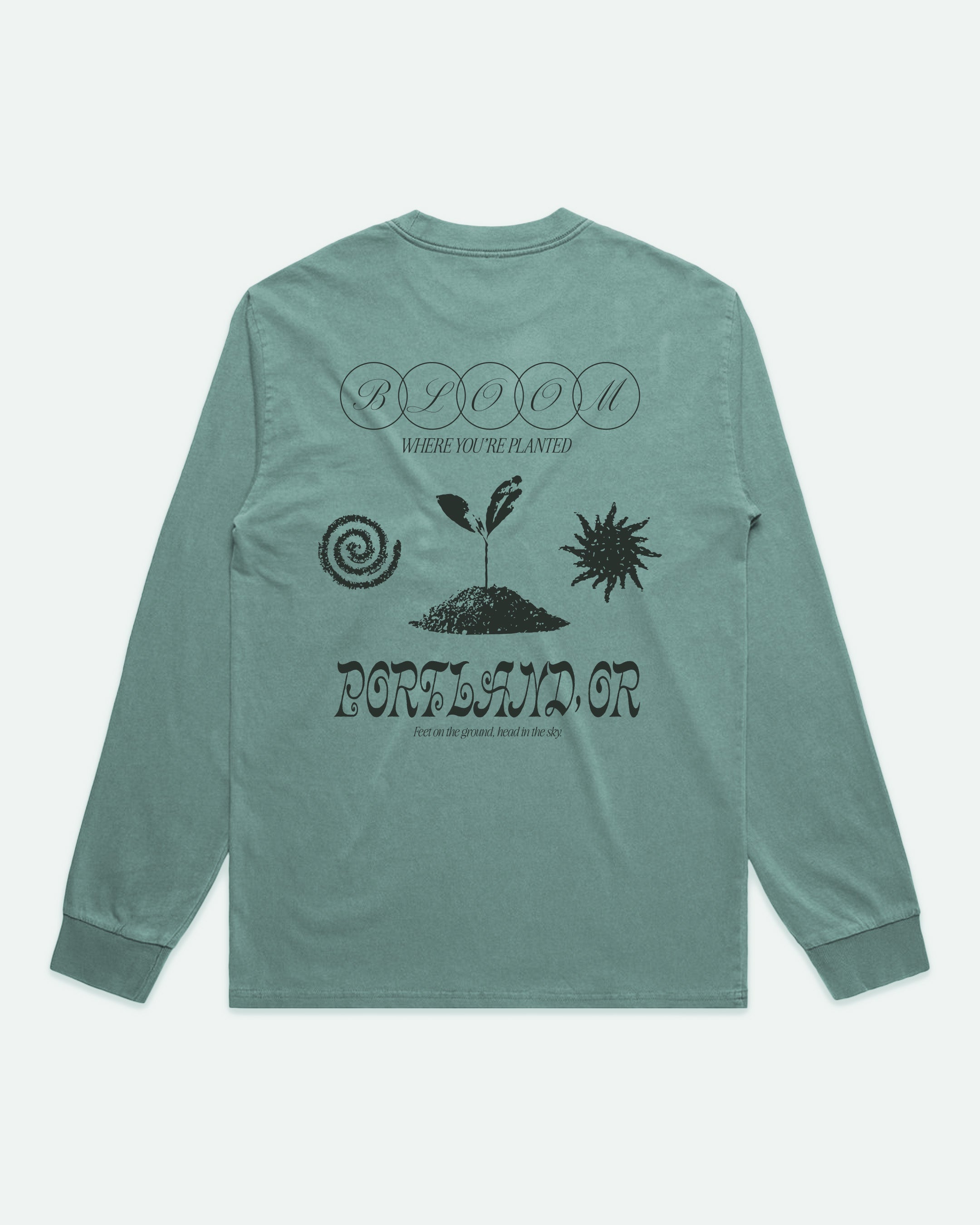 All-American Bloom Long Sleeve - Pacific Green