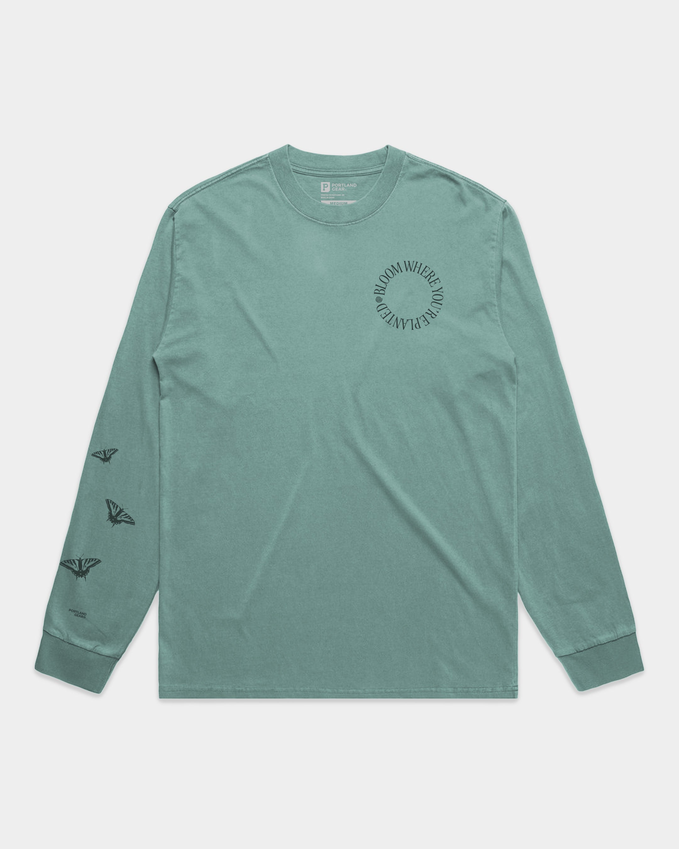 All-American Bloom Long Sleeve - Pacific Green