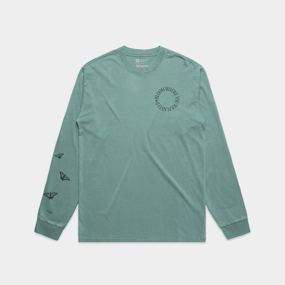 All-American Bloom Long Sleeve - Pacific Green