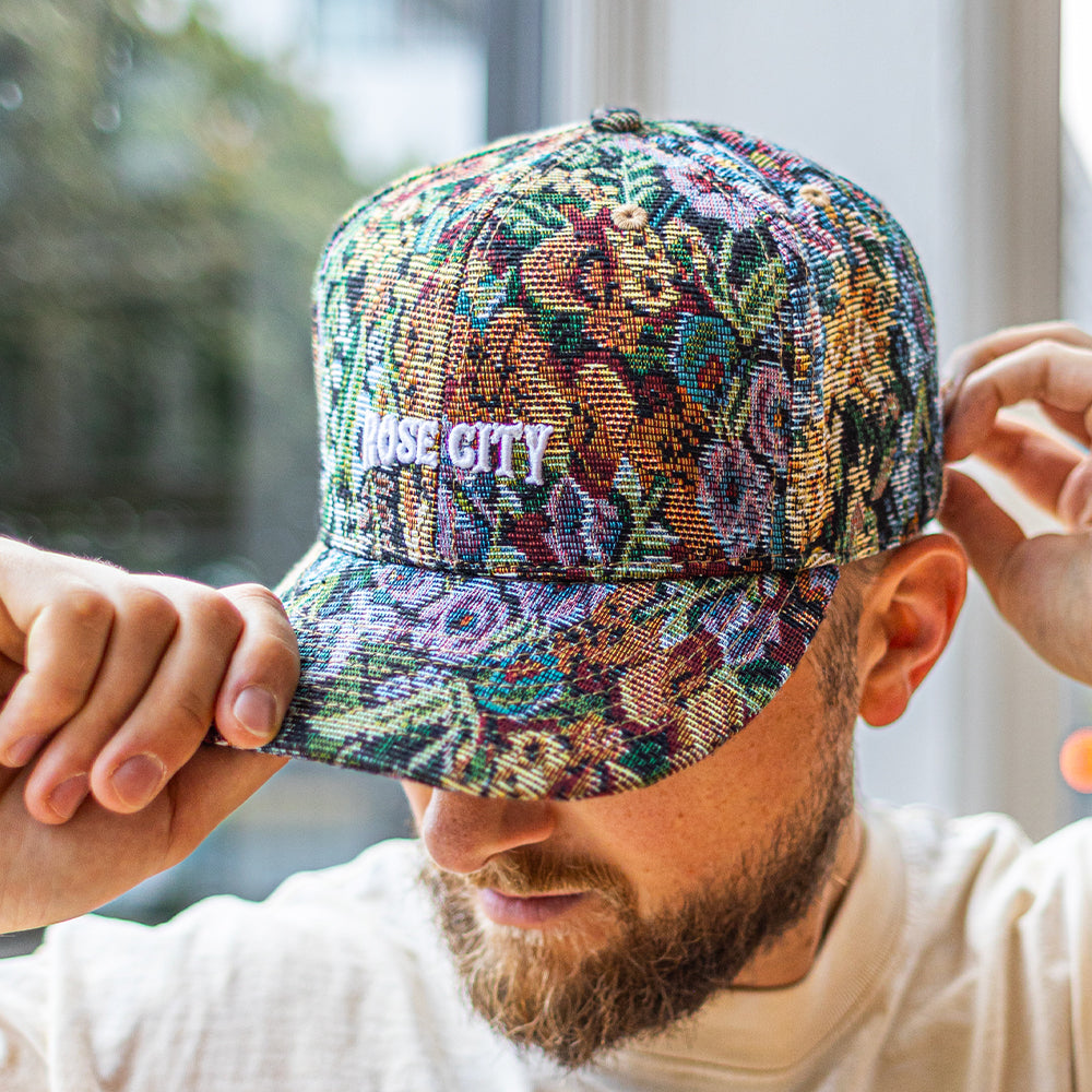 Floral hot sale baseball cap