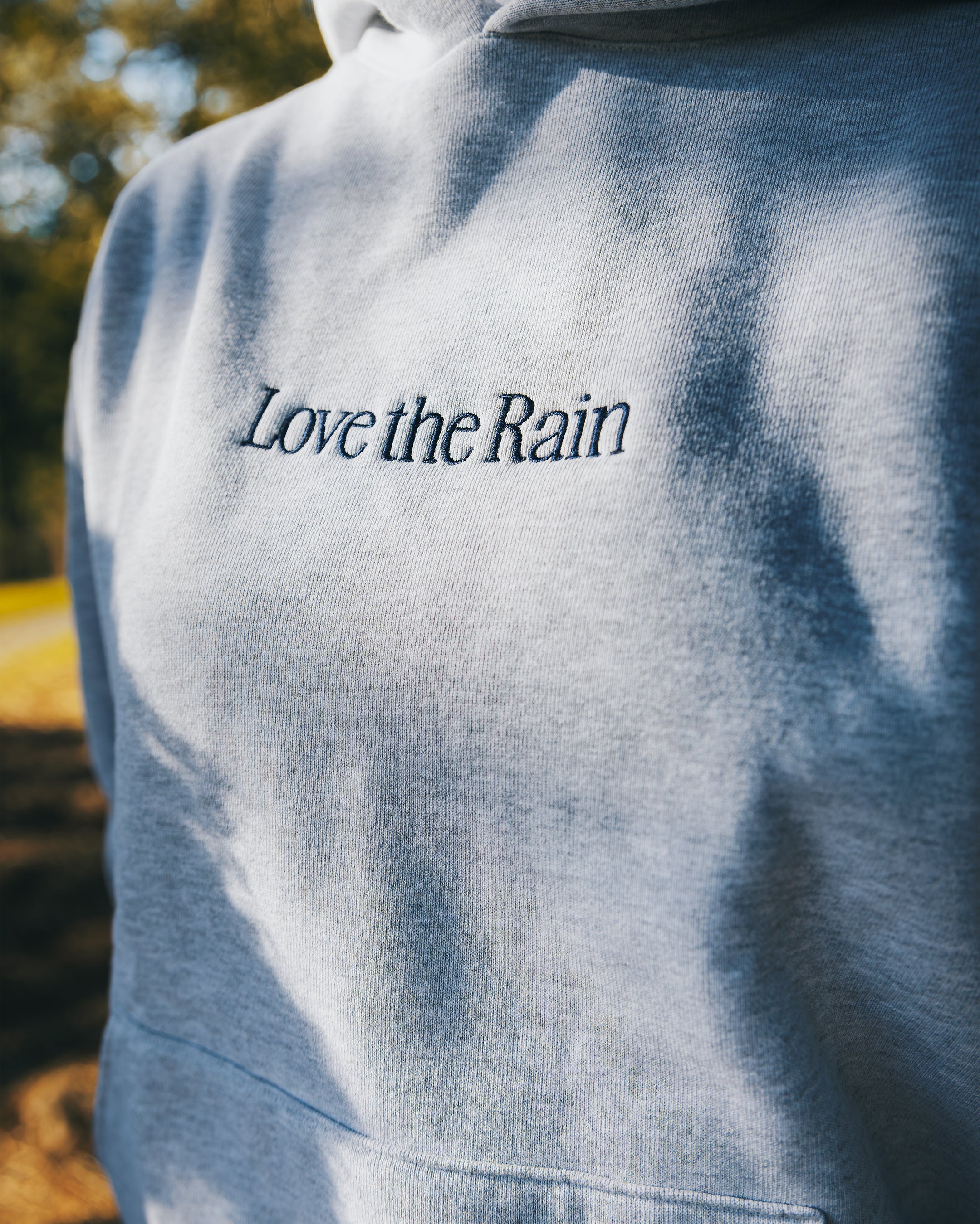 Sueded Love the Rain Hoodie - Grey