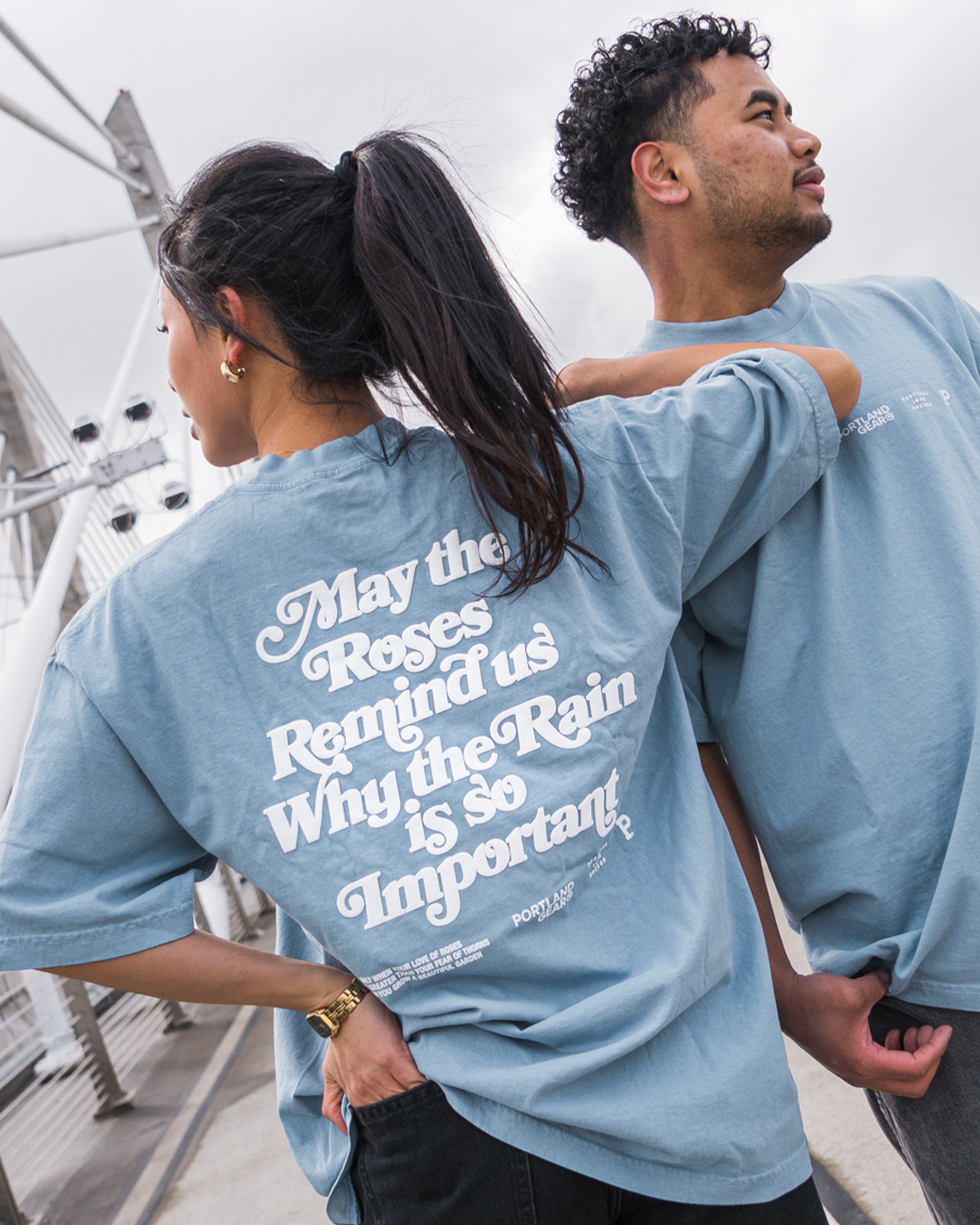 Portland Gear® Slogan Tee - Sky