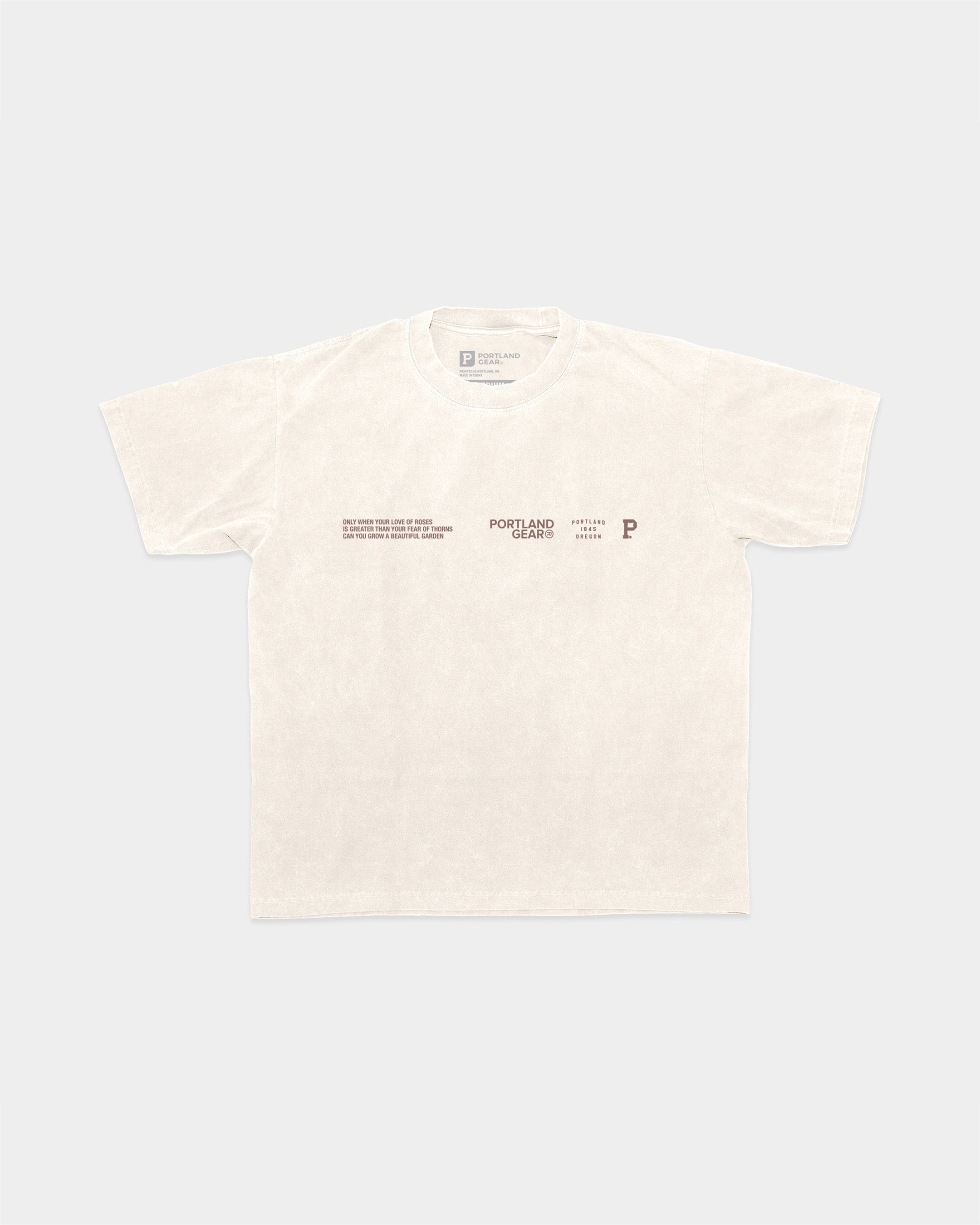 Portland Gear® Slogan Tee - Creme