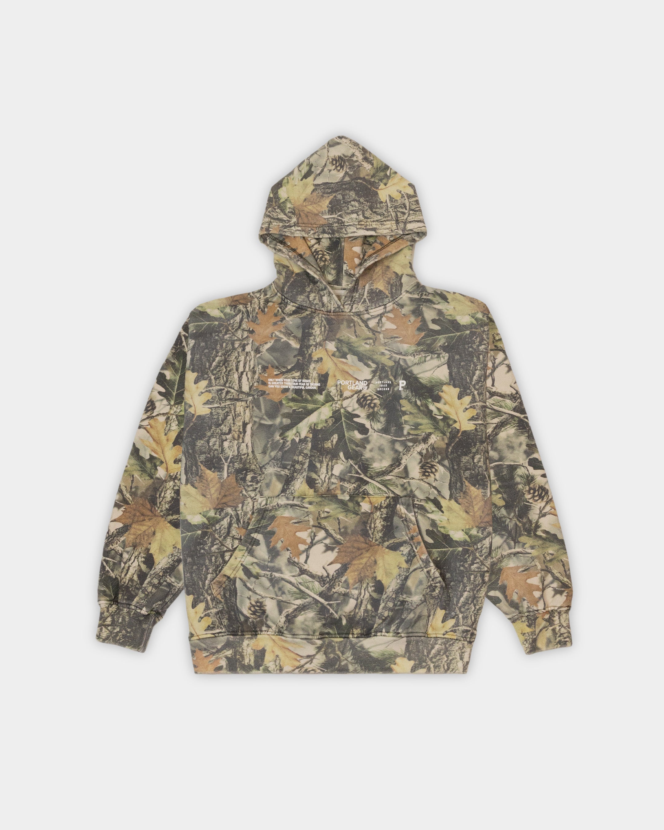Portland Gear® Sueded Slogan Hoodie - Camo