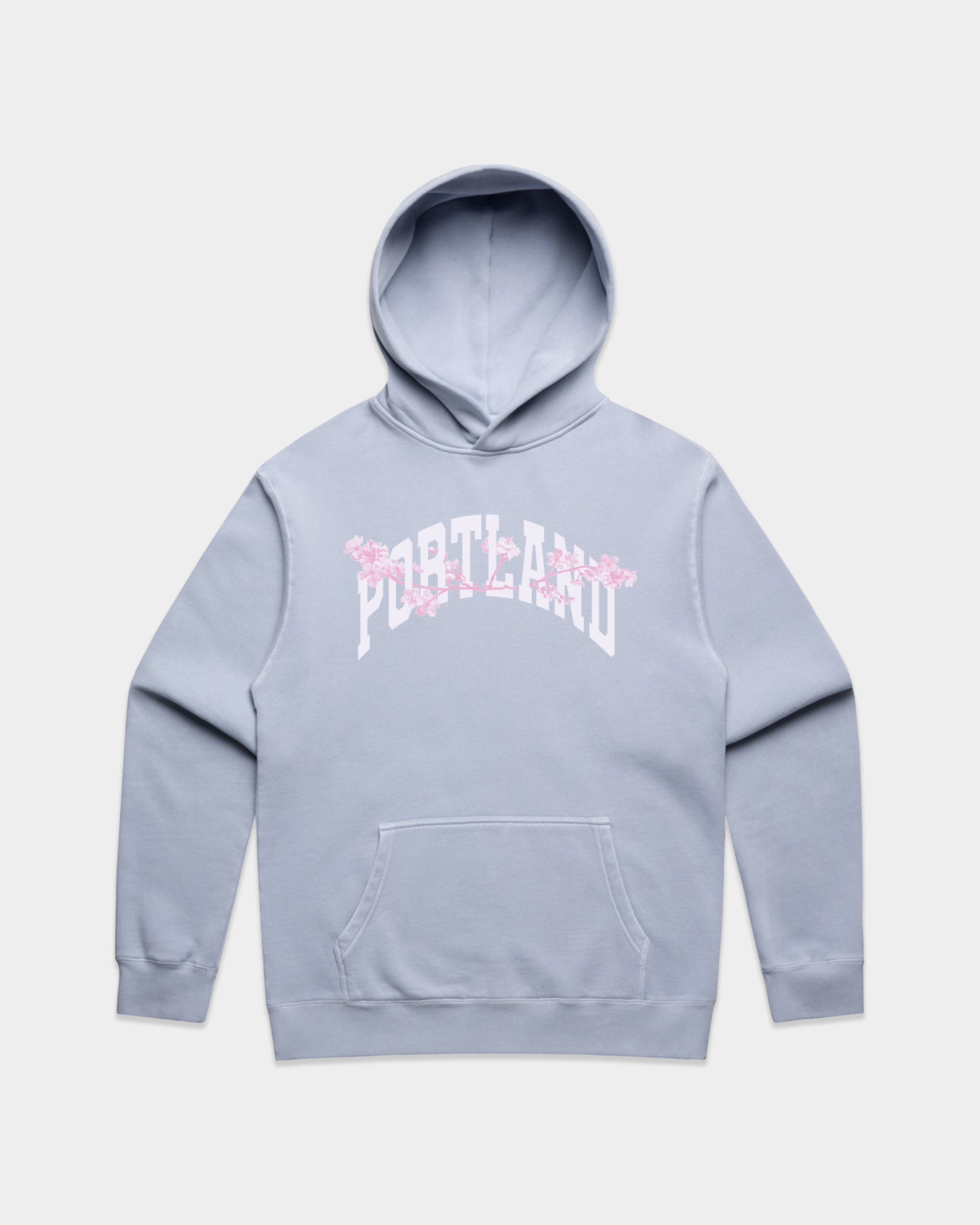 Sueded Halftone Blossom Hoodie - Powder