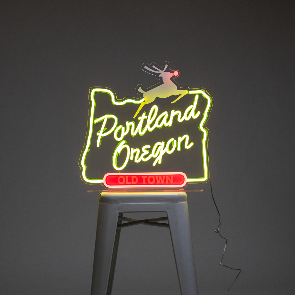 LED Portland Sign - Red Nose