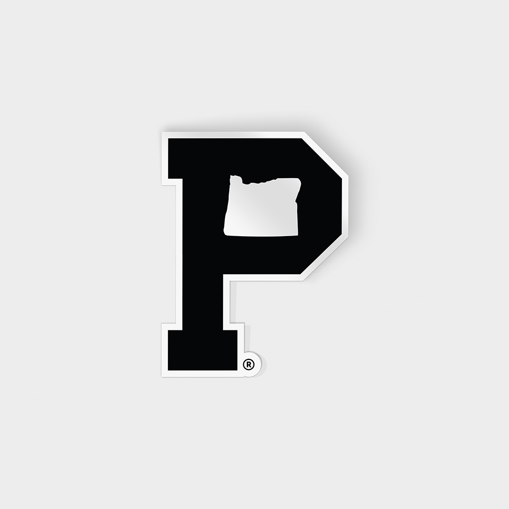 "P" Sticker - Black