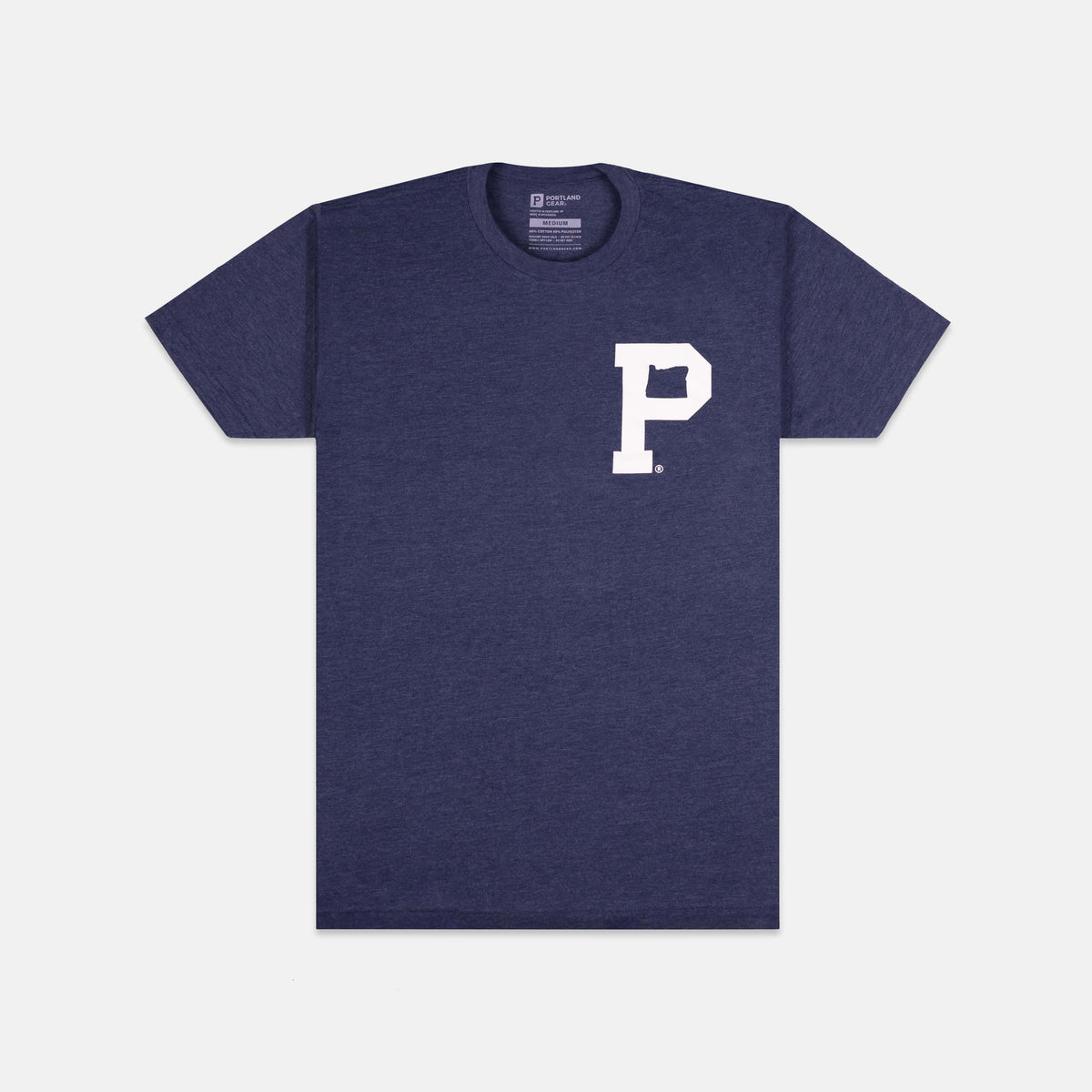 CROPPED T-SHIRT WITH SLOGAN - White / Navy